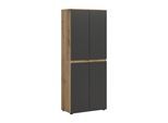 Garderobenschrank Scarpa Anthrazit/Eiche