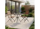 Gartensessel-Set Lindau 2er-Set Akazie Echtholz/Metall