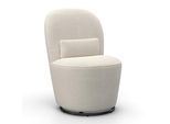 Stuhl Vittore Creme Chenille Gepolstert drehbar