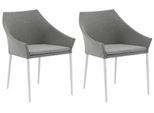 Gartenstuhl 2er-Set Spoga ca. 60x81x62 cm Grau/Weiß