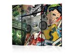Paravent Graffiti Girl II Multicolor