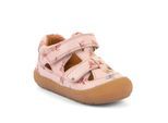 Sandale FRODDO "Ollie Sandal", Mädchen, Gr. 24, schmetterling, rosa, Leder, bedruckt, Schuhe Sandale, Babyschuh, Klettschuh, Lauflernschuh mit luftigen Löchern