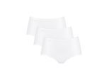 Midislip SLOGGI "24/7 Microfibre", Damen, Gr. 38, weiß, Microfaser, Obermaterial: 88% Polyamid, 12% Elasthan, unifarben, körpernah, Unterhosen, Microfaser, weich, atmungsaktiv, elastisch