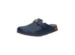 Pantolette BIRKENSTOCK "Boston ESD", Damen, Gr. 43, blau, Obermaterial: 100% Rindsleder Leather cow., Schuhe Pantolette
