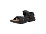 Sandale GRISPORT "Sandale", Herren, Gr. 46, schwarz, Obermaterial: 100% Rindnubukleder CNU., Schuhe Sandale