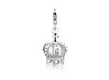 Charm-Einhänger NENALINA "Kronen Symbol Anhänger König Royal 925 Silber", silber, Charms, Damen, ohne Stein, Silber 925 (Sterlingsilber)