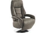 TV-Sessel SIT & MORE "Enjoy Größe M", grau (dunkelgrau), B:74cm H:111cm T:77cm, NaturLEDER (echtes Rindsleder);Luxus-Microfaser (100% Polyester);Luxus-Kunstleder, Sessel, in Größe M, wahlweise mit Motor und Aufstehhilfe