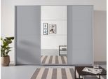 Schwebetürenschrank RAUCH "Kleiderschrank Schrank Garderobe OTELI inkl. 3 Innenschubladen", grau (seidengrau), B:278cm H:233cm T:68cm, Holzwerkstoff, Schränke, Schwebetürenschrank, inkl. Passepartout optional mit Beleuchtung MADE IN GERMANY