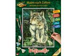 Malen nach Zahlen SCHIPPER "Meisterklasse Klassiker - Wolfsmutter", bunt, Malvorlagen, KinderB:24cm H:30cm, Malen nach Zahlen, Made in Germany, B:24cm H:30cm