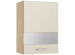 Hängeschrank KOCHSTATION "KS-Lucy", beige (stain, eiche hell), B:50cm H:70,4cm T:34,6cm, Schränke, Hängeschrank, Breite 50 cm, mit 1 Segmentglastür, 2 Einlegeböden, Soft-Close