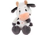 Kuscheltier NICI "Farm Friends, Kuh Cowluna, 33 cm schlenkernd", weiß, Plüschfiguren, KinderB:15cm H:33cm L:15cm, Kuscheltier, enthält recyceltes Material, B:15cm H:33cm L:15cm