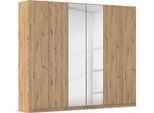 Drehtürenschrank OTTO HOME "Kleiderschrank Schrank Garderobe AGORDO mit Dekor- oder Hochglanzfront", braun (eiche artisan), B:271cm H:229cm T:54cm, Holzwerkstoff, Schränke, Drehtürenschrank, durchdachte Innenausstattung, in 8 Breiten und 2 Höhen MADE IN GERMANY