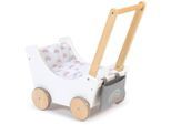Puppenwagen MUSTERKIND "Barlia, weiß/natur", weiß (weiß, natur), Puppenwagen, KinderB:31cm H:54cm T:56cm, Puppenwagen, B:31cm H:54cm T:56cm