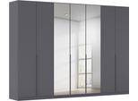 Drehtürenschrank OTTO HOME "Kleiderschrank Schrank Garderobe AGORDO mit Dekor- oder Hochglanzfront", grau (graumetallic), B:315cm H:229cm T:54cm, Holzwerkstoff, Schränke, Drehtürenschrank, durchdachte Innenausstattung, in 8 Breiten und 2 Höhen MADE IN GERMANY