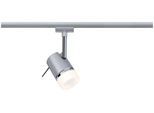 PAULMANN Schienensystem-Leuchten "URail Schienenspot Pipe Einzelspot GU10 max. 10W 230V", grau (chromfarben), 1, Ø 6,5cm H: 15cm, 1 Stk., Leuchten, dimmbar, GU 10, Schienensystem-Leuchten