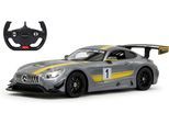 RC-Auto JAMARA "Deluxe Cars, Mercedes-AMG GT3 Performance, 1:14, grau, 2,4GHz", grau, Fernlenkfahrzeuge, KinderB:15cm H:9,3cm T:34,4cm, RC-Auto, mit LED-Licht, B:15cm H:9,3cm T:34,4cm
