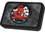 Federmäppchen COOLPACK "Etui XL, Marvel, Spider Man, mit 2 Reißverschlüssen", Kinder, bunt (spider man), Polyester, Schreibgeräteetuis Federmäppchen, befüllt