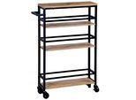 Rollwagen KESPER "Nischenwagen", schwarz, B:50cm H:15cm T:81cm, Holzwerkstoff, Metall, Rollwagen, Rollwagen