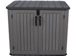 Mülltonnenbox 50NRTH "Phil", grau, B:146cm H:128cm T:94cm, Kunststoff, Aufbewahrungsboxen, Mülltonnenbox, BxTxH: 146x94x128 cm, für 2 Mülltonnen á 240 l