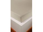 Spannbettlaken BELLANA "bellana exclusiv aus 100% Mako-Baumwolle, 150 g/m², bügelfrei", grau (kiesel), L:200cm, Mako-Jersey, Obermaterial: 100% Baumwolle, Bettlaken, Spannbettlaken, feinste Mako-Baumwolle, Spannbetttuch für Matratzen bis 25cm Höhe