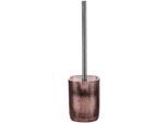WC-Garnitur KLEINE WOLKE "Qubo", rot (rouge), B:9,5cm H:38,5cm L:9,5cm, Glas, Reinigungsbürsten, WC-Garnitur