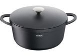 Schmortopf TEFAL "Trattoria Bräter mit Deckel", schwarz, Ø:28cm, Töpfe, Schmortopf, Antihaftversiegelung, für alle Herdarten geeignet, Induktion, E21844