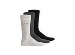 Kurzsocken GANT "Socken 3er Pack", Herren, Gr. 43-45, bunt (schwarz, grau), Obermaterial: 73% Baumwolle CO. 24% Polyamid PA. 2% Elasthan EL. 1% Polyester PES., Socken