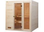 Sauna WEKA "Valida", beige (natur), Saunaofen, integrierte Steuerung, 9 kW, Saunen, Sauna, 9 kW-Ofen mit integrierter Steuerung