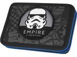 Federmäppchen COOLPACK "Etui XL, Star Wars, Darth Vader, mit 2 Reißverschlüssen", Kinder, grau (darth vader), Polyester, Schreibgeräteetuis Federmäppchen, befüllt
