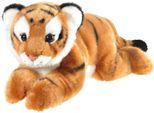 Kuscheltier HEUNEC "Mi Classico, Tiger liegend, 32 cm", rot (rot, braun), Plüschfiguren, KinderB:15cm H:15cm L:32cm, Plüsch, gemustert, Kuscheltier, B:15cm H:15cm L:32cm