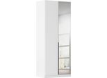 Drehtürenschrank OTTO HOME "Kleiderschrank Schrank Garderobe AGORDO mit Dekor- oder Hochglanzfront", weiß (alpinweiß), B:91cm H:229cm T:54cm, Holzwerkstoff, Schränke, Drehtürenschrank, durchdachte Innenausstattung, in 8 Breiten und 2 Höhen MADE IN GERMANY