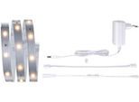 PAULMANN LED-Streifen "MaxLED 250 Comfort Set Regal 1m 4W 300lm/m 2700K 12VA", silber (silberfarben), Dioden 30 Stk. Flammen 1 Stk., Gesamtlänge 3,03m, Lichterketten, LED-Streifen