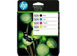 HP Tintenpatrone "HP original Druckerpatrone 924 Kombi (B/C/M/Y)", bunt (schwarz, cyan, magenta, gelb), Tintenpatronen, 3 Probemonate gratis* drucken, Tintenpatrone