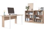 Büromöbel-Set PARISOT "Parisot Start Up 22", natur, Japanische Eiche Melamin, Arbeitsmöbel-Sets, Büromöbel-Set, Schreibtisch längseitig mit ABS-Kante, frei stellbar