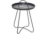 Beistelltisch, schwarz (schwarz, schwarz, schwarz), B:40cm H:57cm T:40cm, HOFMANN LIVING AND MORE, Tische, Beistelltisch, Metallplatte