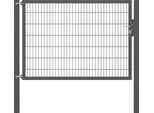Zauneinzeltür ALBERTS "Flexo Plus", grau (anthrazit), B:200cm H:140cm, Stahl, Tore, Zauneinzeltür, anthrazit, verschiedene Abmessungen