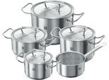 Topf-Set ZWILLING "Classic", silber (silberfarben), Töpfe, Topf-Set, Sandwichboden, sehr gute Wärmeverteilung, Stay-Cool-Griffe
