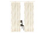 Gardine OTTO HOME "DIMONA" Gr. 5, beige (creme, schoko), B:140cm H:265cm, Voile, Polyester, Gardinen, Gardine, 2-er Set, Voile, Polyester, Wellen