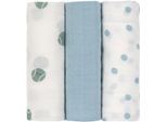 Stoffwindeln LÄSSIG "Tiny Team, Mulltuch-Set, blue", Baby, Gr. 3 Stk., blau, Baumwolle, Viskose, Windeln Stoffwindeln