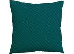 Kissenbezug SCHLAFGUT "Premium Kissenbezug Woven Fade Satin (1 St)", bunt (petrol deep, grün deep), B:80cm L:80cm, Mako-Satin, Obermaterial: 100% Baumwolle, Kissenbezüge, Kissenbezug, Ton-in-Ton Reißverschluss, Fadendichte von 300tc, Streifen, OEKO Tex