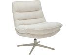 Sessel OTTO HOME "AVAA, Loungesessel im softem Cord-Bezug", creme, B:75cm H:87cm T:86cm, Sessel, Sessel, 360 Grad drehbar, Relax- und TV-Sessel