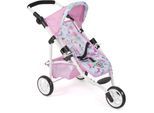 Puppenbuggy CHIC2000 "Jogging-Buggy Lola", bunt (flowers), Puppenwagen, KinderB:33cm H:57cm T:70cm, Kunststoff, Metall, Stoff, Puppenbuggy, mit klappbarem Verdeck, B:33cm H:57cm T:70cm