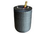 Beistelltisch COOTAB COOLER TABLE "4-in-1 Loungetisch mit Acryl-Kühler London 50 cm", bunt (anthrazit, schwarz), B:34cm H:50cm T:34cm, Tische, Beistelltisch, Wetterfest, Pflegeleicht, Hitzebeständig, Verstellbare Füße
