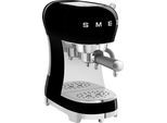 SMEG Espressomaschine "ECF02BLEU", schwarz, 1, Kaffeemaschinen, Tassenabstellfläche beheizbar, Espressomaschine