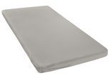 Spannbettlaken BELLANA "Melone TOPPER 100% Baumwolle, Jersey 125 g/m², bügelfrei", silber (silberfarben), L:200cm, Mako-Jersey, Obermaterial: 100% Baumwolle, Bettlaken, Spannbettlaken, reine Baumwolle, für Matratzen bis 10 cm Höhe, Spannbetttuch
