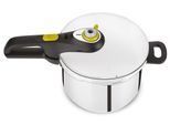 Schnellkochtopf TEFAL "Secure 5 Neo, Dampfkochtopf Induktion, Fassungsvermögen 6L", silber (silberfarben), H:25,4cm Ø:22cm, Töpfe, Schnellkochtopf, 5-fach Sicherheitssystem, geeignet für alle Herdarten, P25307