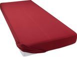 Spannbettlaken BELLANA "bellana exclusiv aus 100% Mako-Baumwolle, 150 g/m², bügelfrei", rot (rubin), L:200cm, Mako-Jersey, Obermaterial: 100% Baumwolle, Bettlaken, Spannbettlaken, feinste Mako-Baumwolle, Spannbetttuch für Matratzen bis 25cm Höhe