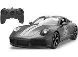 RC-Auto JAMARA "Deluxe Cars, Porsche 911 Sport Classic 1:16, grau - 2,4 GHz", grau, Fernlenkfahrzeuge, KinderB:12,6cm H:8,2cm T:28,3cm, RC-Auto, mit LED-Lichtern, B:12,6cm H:8,2cm T:28,3cm