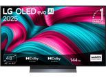LG OLED-Fernseher "OLED48C5ELB", Energieeffizienz: G, grau (grau, schwarz), 48 ″, Fernseher, OLED-Fernseher
