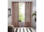 Gardine OTTO HOME "XANA" Gr. 2, grau (taupe), B:145cm H:175cm, Voile, Polyester, Gardinen, Gardine, Bestseller, einfarbig, 1 bzw. 2er Set, pflegeleicht, Bestseller, Topseller